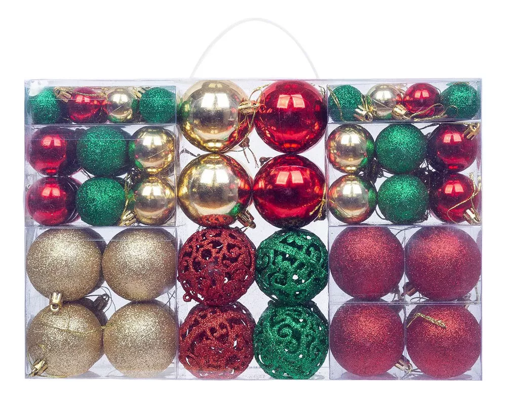 100 Bolas De Natal Para Decoração De Árvore De Natal Stelasplen