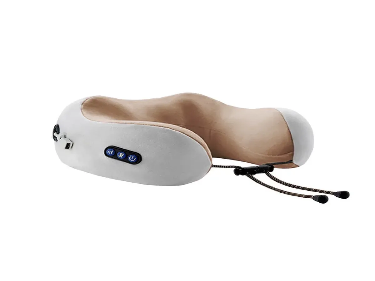 Lurelia Massajador Cervical, Espuma Viscoelástica, Ergonómica, Portátil, Shiatsu, Recarregável, 12v Carro, Pescoço Ombros, 3cm, Usb