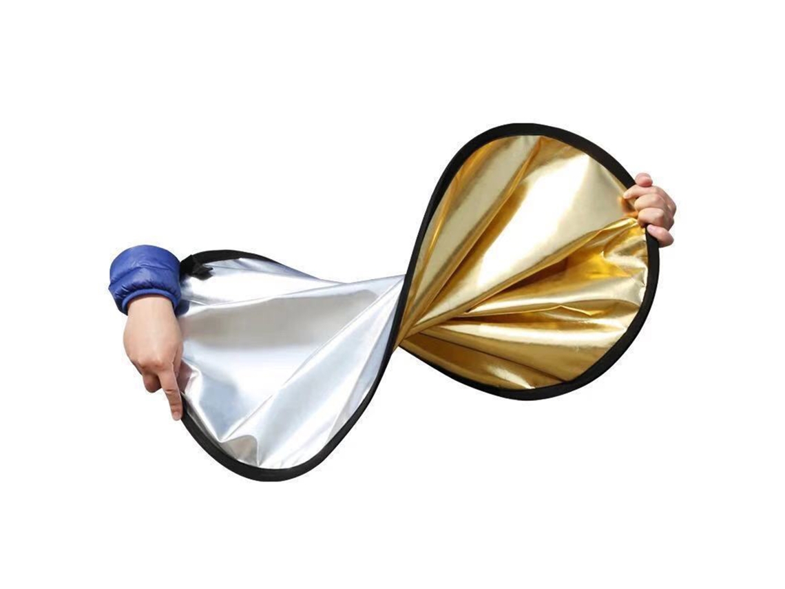 Refletor Redondo Plegável 30cm para Estúdio e Selfies com Sacola de Transporte