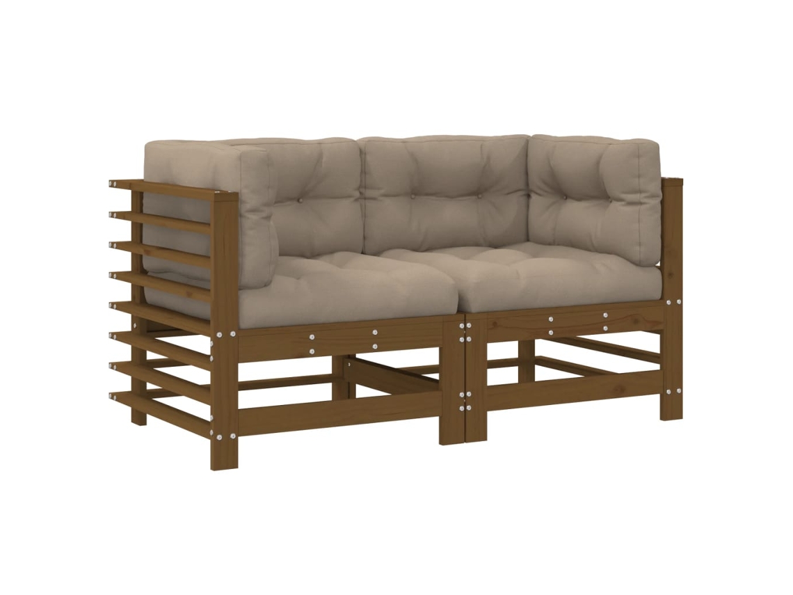 Corner Sofa, Corner Sofas Vidaxl Marrom Madeira De Pinho (n/a)