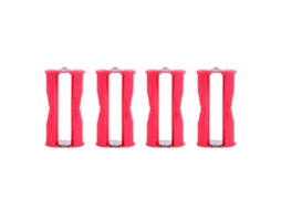 Adaptador Mali de Bateria AAA para C, 4pcs, Portátil, Vermelho