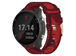 Bracelete para Garmin Forerunner 245 Music 20Mm Nylon Woven Watch Band Vermelho VENISYMLIS