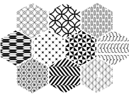 Adesivos Hexagonais Antiderrapantes Impermeáveis Pvc Decoração Prática Segura Conjunto 10 Peças Pisos Cozinha GOKOCO