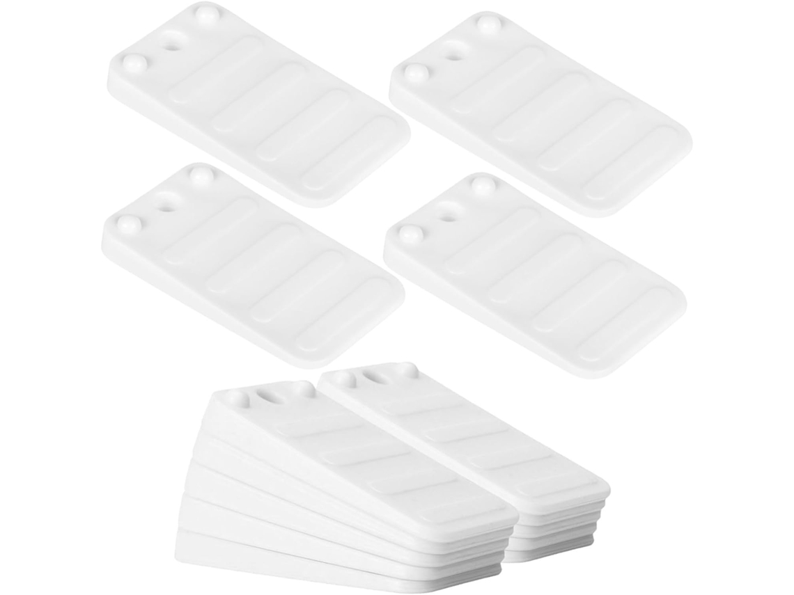 Villcase 20-unidades De Niveladores Armário Em Plástico Abs Branco, Deslizadores Multiuso E Empilháveis Para Pés De Mesa