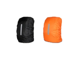 Mochila Slowmoose com capa de chuva e fivela ajustável com faixa refletiva, tamanho M, preta/laranja (40 x 50 L)