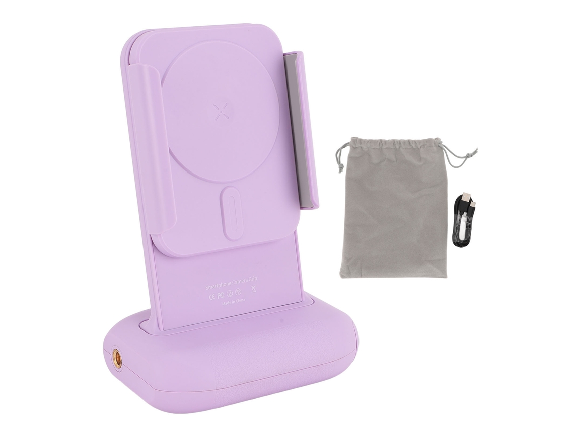 Suporte para câmera de telefone móvel com agarradeira e controle remoto bluetooth, articulado e extensível, roxo | LOGITECH