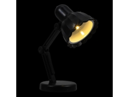 Luminária De Mesa Decorativa Retrô Preta, Mini Luminária De Leitura Para Estudo, Luz Noturna, Proteção Para Os Olhos