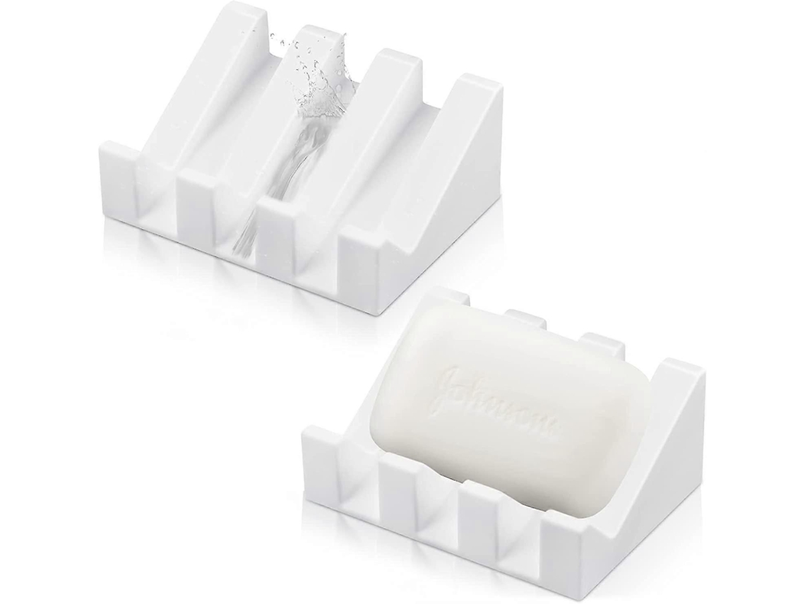 Saboneteira De Silicone Com Dreno, 2 Unidades