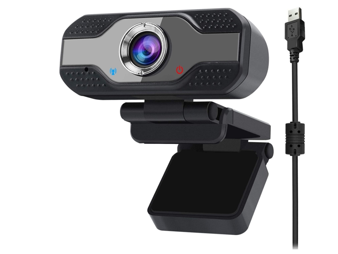 Webcam para Pc Câmera Usb com Microfone Plug Play Microfone Integrado Full Ultra Hd 1080p Web Camera Vídeo Preto USHION