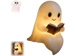 Luminária De Leitura Fofa Em Formato Fantasma, Luz Noturna Led 3d, Luz Noturna Aconchegante Para Ambientes Internos