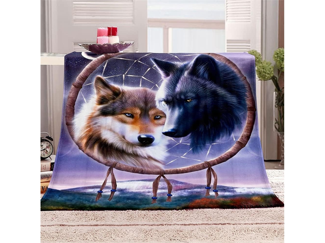 Manta de Flanela Fansu Estampa Animal 3d Quente Macia e Felpuda em Microfibra Ideal para o Inverno Perfeita Ca