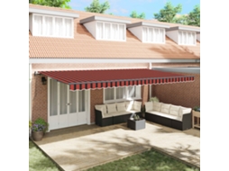 Vidaxl Toldo Retrátil Laranja E Castanho 600 × 300 Cm