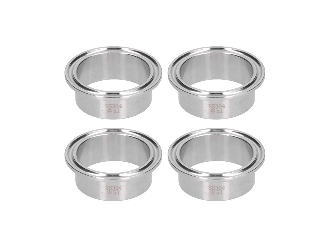 4pcs Conectores De Aço Inoxidável Φ51 Clamp Fittings Resistente À Oxidação Para Petroquímica