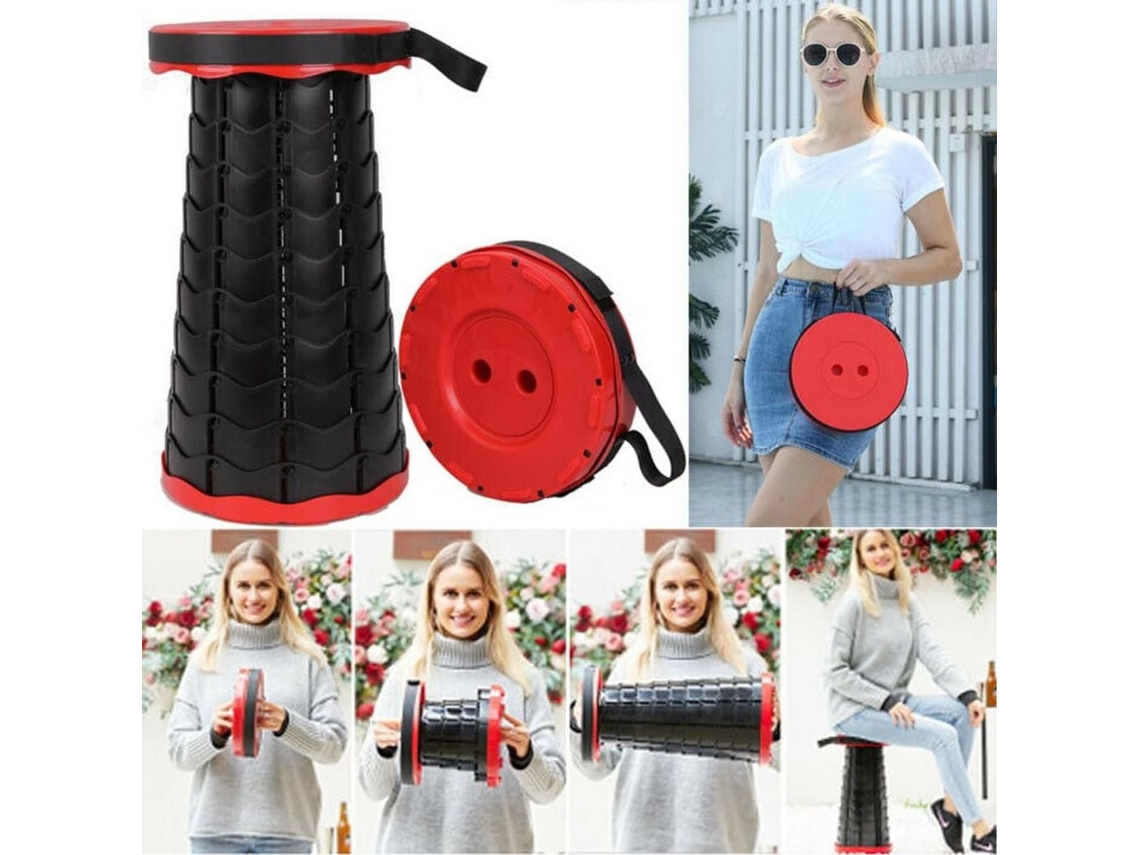 Banqueta dobrável portátil, para camping, caminhadas, trilhas