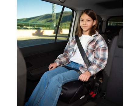 NIU Assento Elevador de Carro Criança com Isofix Cadeira de Assento Auto I-Size 125-150 Cm Compacto e Leve Cadeira para O Carro Infantil Preto