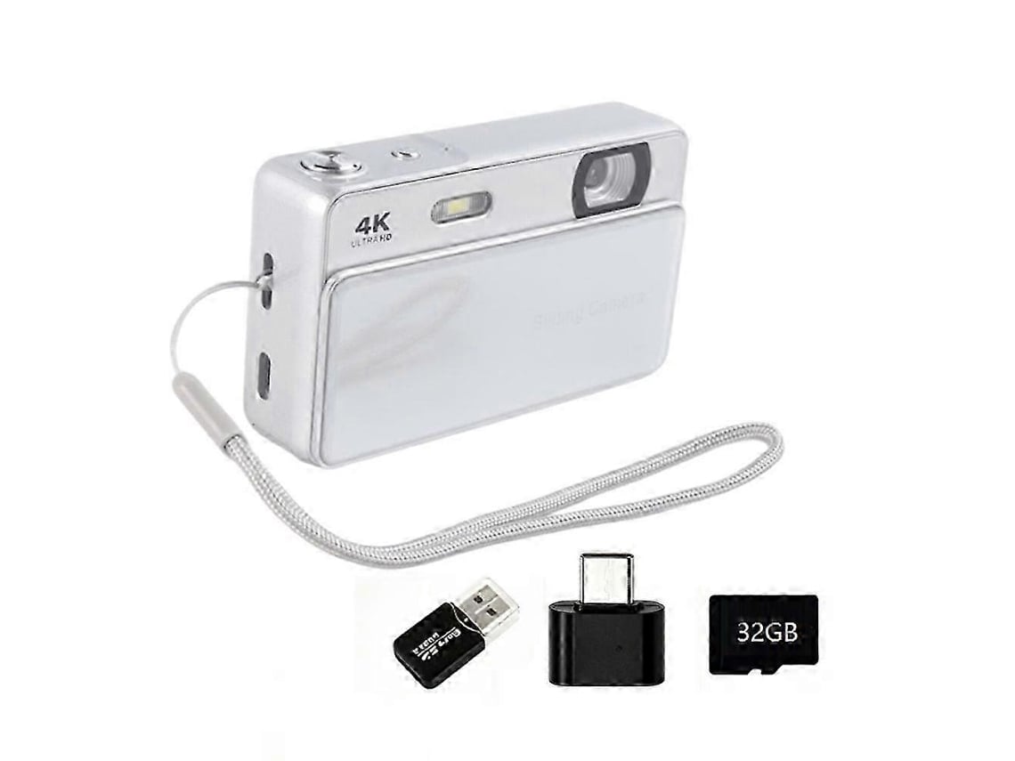 Máquina Fotográfica Digital Compacta Com Ecrã Ips De 2,8 Polegadas E Zoom 16x