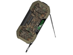 Rádio de Manivela Tonton: Caixa de Som Bluetooth Portátil, À Prova D'água, com Luz Led e Camuflagem da Selva. EOOCOO