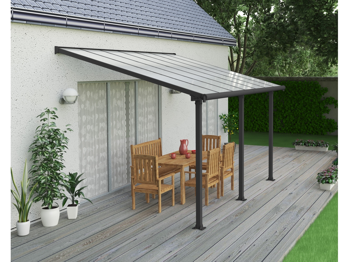Pérgola CANOPIA Olympia Cobertura para Terraço de Aluminio 3X4.3 m Cinza