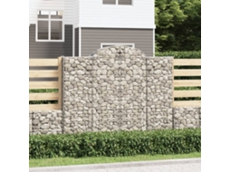 Vidaxl Cestos Gabião Arqueados 3pcs 200x50x160/180cm Ferro Galvanizado