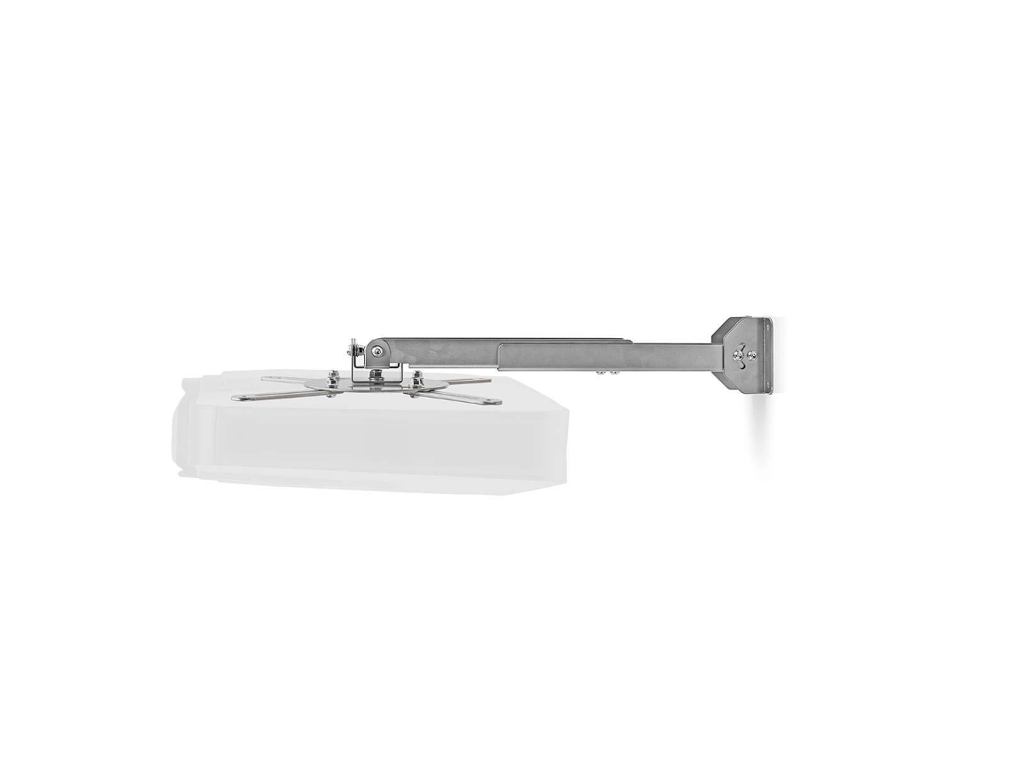 Suporte Para Projetor| Totalmente Ajustável| 10 Kg| Giratório| Inclinável| Aço| Prateado