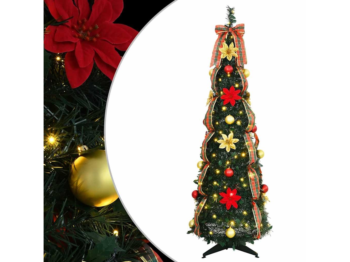 Conjunto 1 Árvore De Natal Artificial Vidaxl Verde Pvc (155 Cm)