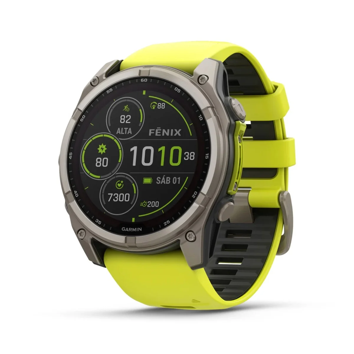Smartwatch Garmin Fenix 8 Solar Sapphire Gps 51mm Amarelo
