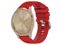 Lurelia Pulseira De Silicone Vermelha, Compatível Com Garmin Vivomove 3s 18 Mm