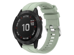 Bracelete de Smartwatch para Garmin Fenix 6 Gps 22Mm Faixa de Relógio de Silicone de Cor Sólida Verde Claro VENISYMLIS