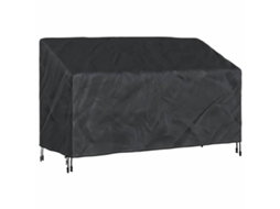 Conjunto 1 Capa De Jardim Vidaxl Preto Oxford (165 X 70 X 65/94 Cm)