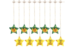 Laxiscreed Luzes Led Estrela E Lua Para Ramadan, Impermeáveis Com Controlo Remoto