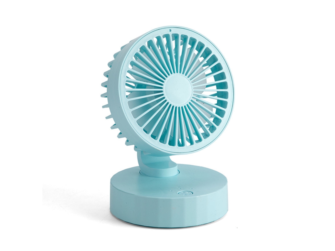 Ventilador Mesa Portátil Usb Recarregável 3 Velocidades Azul