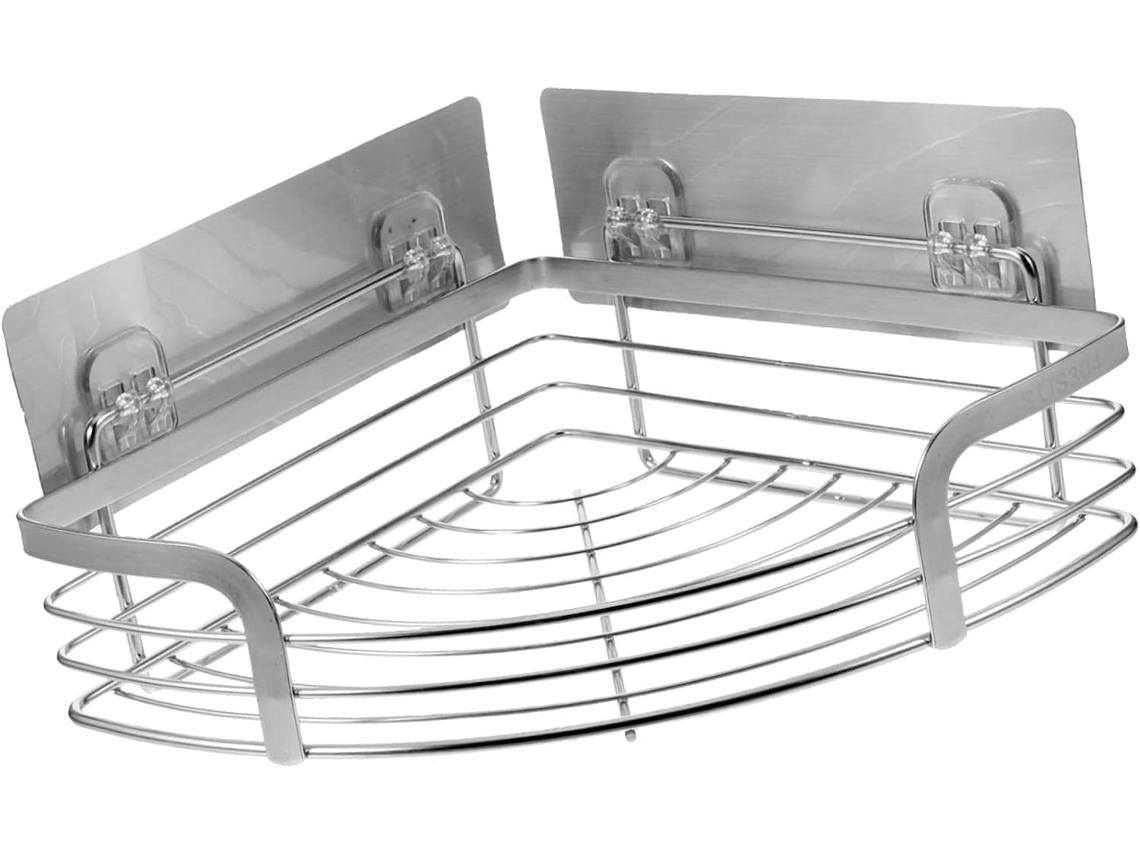 Prateleira De Canto Triangular Aço Inoxidável Para Banheiro, Com Suporte De Parede, Ideal Para Cozinha E Banheiro