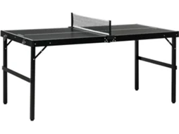 Mesa De Ping Pong Mdf E Alumínio Cor Preto 152x76x72 Cm Sportnow