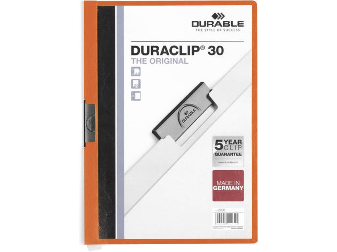 Capa DURABLE 30 (Laranja - A4 - 31x22cm - PVC)