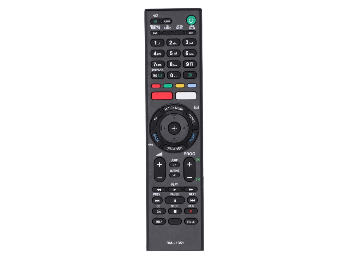 Controle Remoto Substituto Com Botões De Silicone Rm-l1351 Para Tv Sony 4k Hdr Ultra Hd Sem Programação