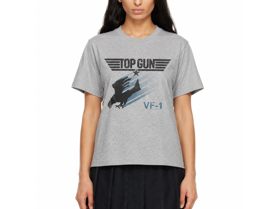 Rockinstone Top Gun Movie Bird Of Thunder Heather Gray Adult T-shirt Size:s