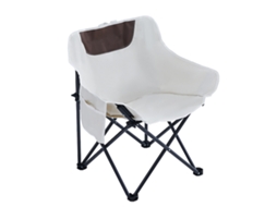 Cadeira de Camping Dobrável com Bolsos Laterais, Design Ergonômico, Banquinho Portátil para Piquenique e Pesca, Branca. AQUAFORGE
