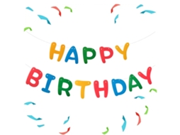 Faixa De Feliz Aniversário Pré Enfiada, Essencial Para Comemoração De Aniversário, Com Design Exclusivo, Papel Multicolorido Para Reuniões Memoráveis
