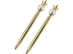 Conjunto De 2 Canetas Esferográficas Douradas Stobok Para Uso