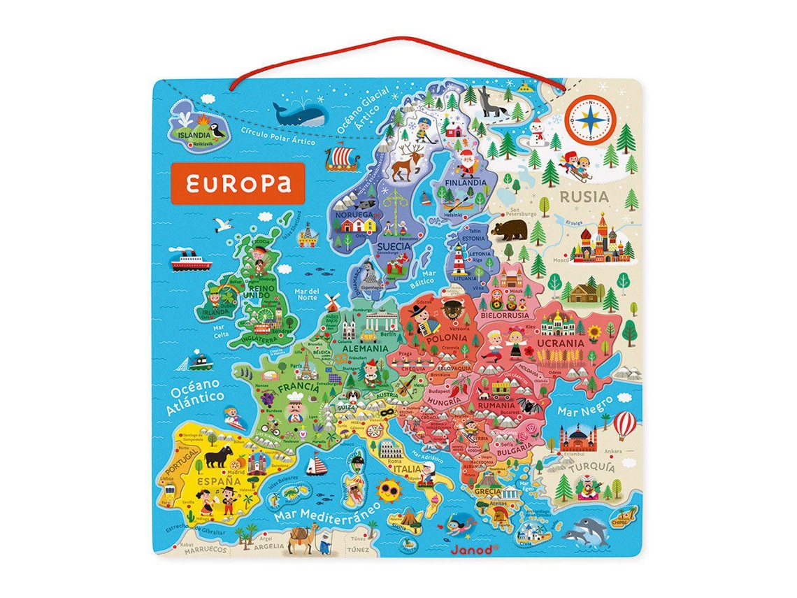 Janod Magnetic European Map Spanish Version