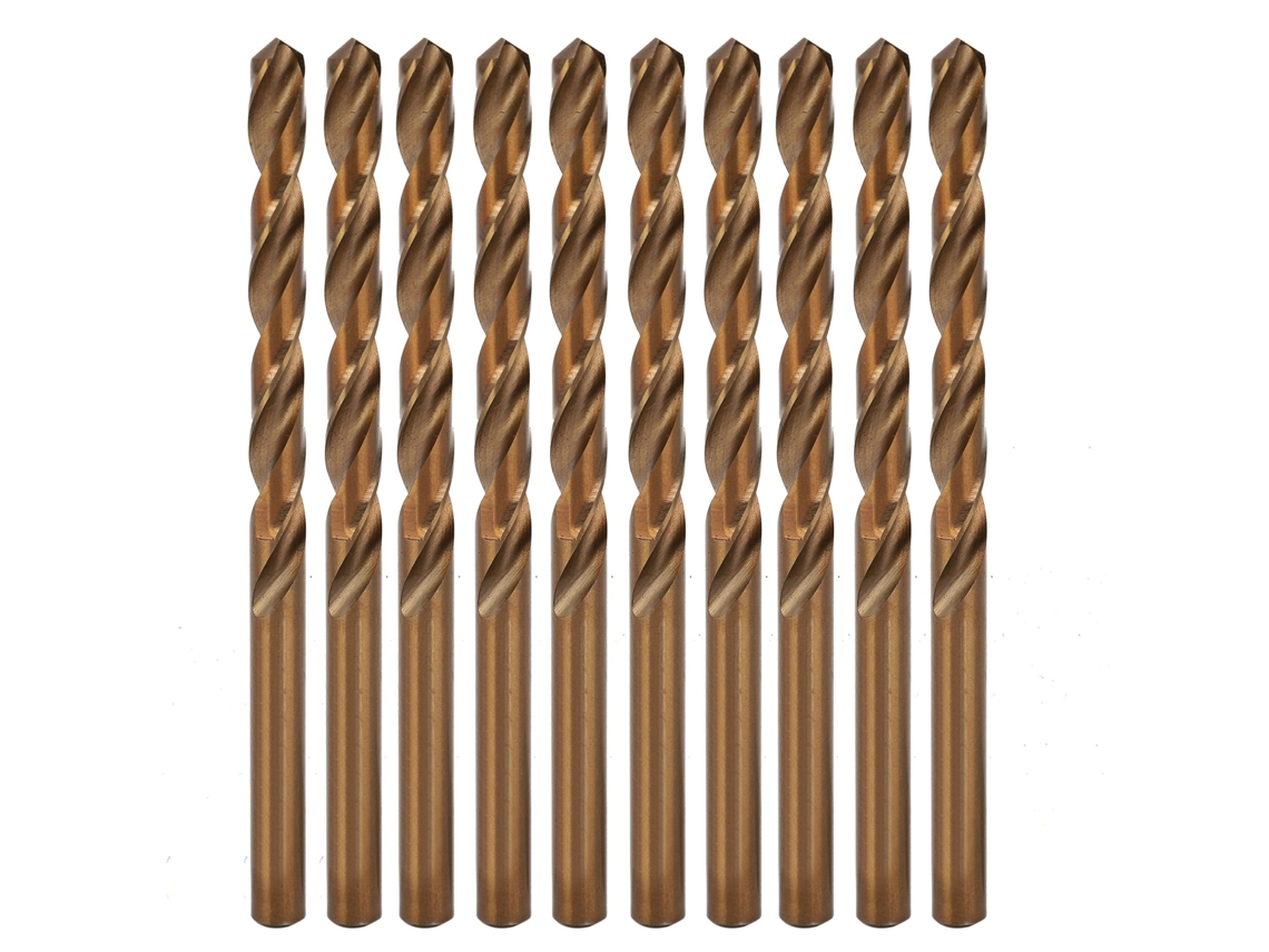 10pcs Broca De Fresa Hss Com Cabo Reto 9.5mm Para Perfuração Em Aço Inoxidável, Cobre, Ferro E Alumínio