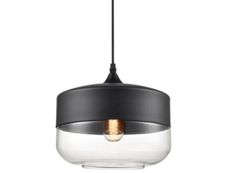 Lustre retro em vidro e corda, para sala de jantar ou sala de estar