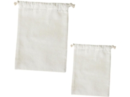 De 2 Sacos De Algodão E Linho Para Armazenar Farinha E Arroz, Grande Capacidade, Reutilizáveis