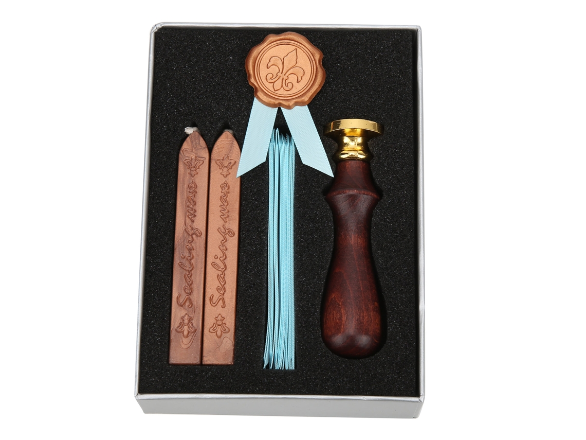Kit De Selos De Cera Vintage Con Caja Exquisita Para Cartas Iris Aplicaciones Amplias