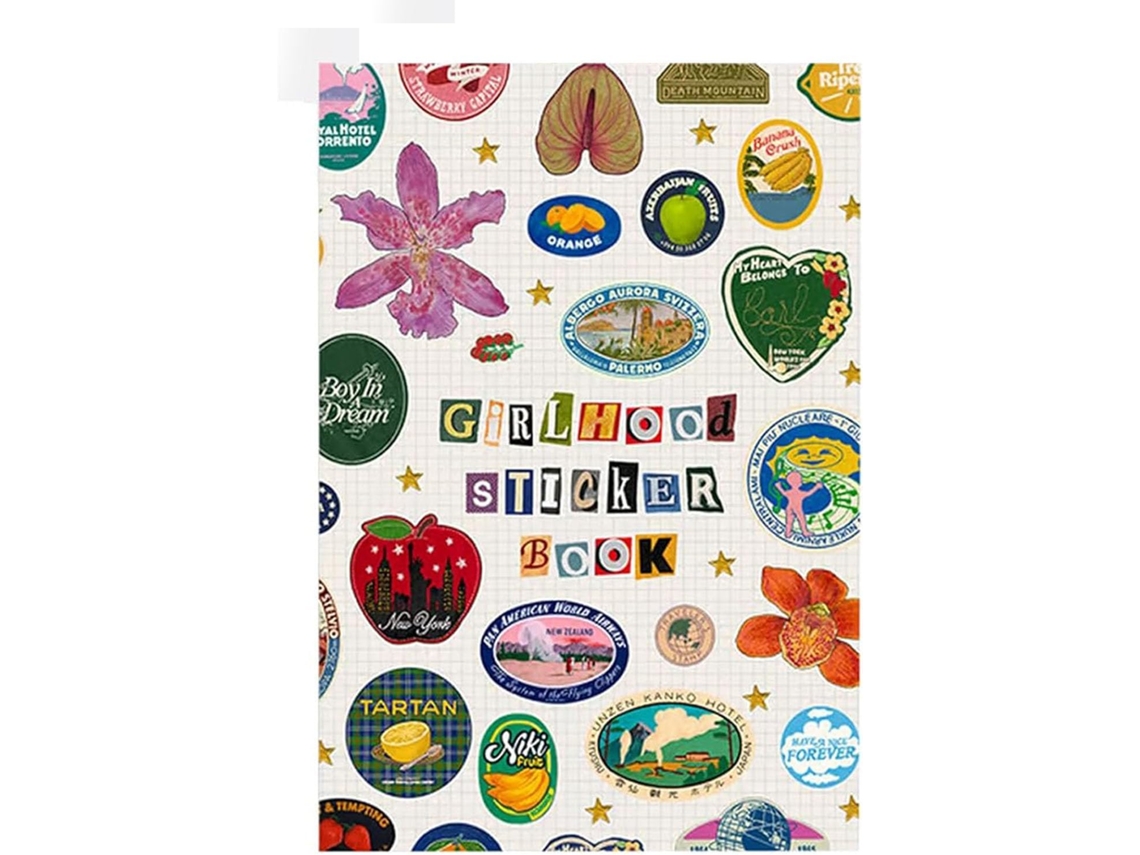 Livro Adesivos Infantis, Ícones De Bilhetes Com Letras Em Tons Pastel, Decoração Para Diário Recortes Você