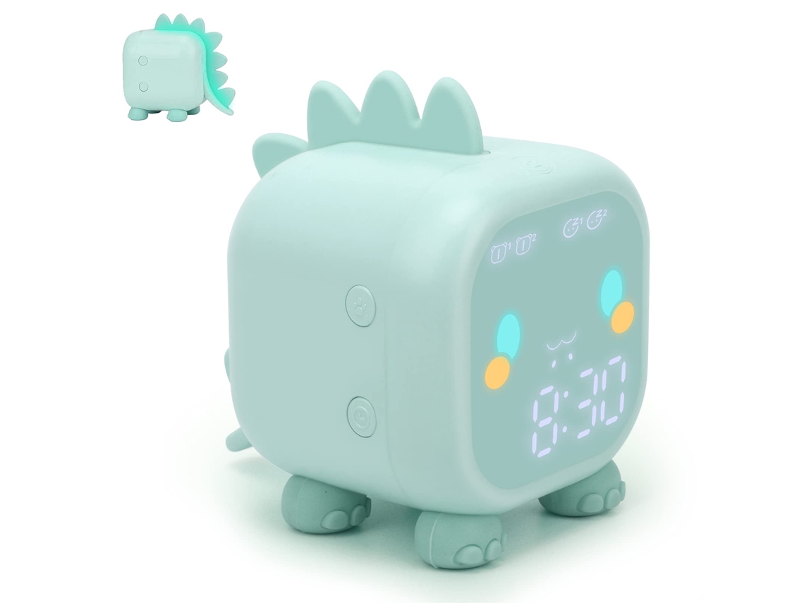 Despertador Infantil, Despertador Digital para Quarto Infantil, Despertador Fofo de Dinossauro, Treinador de Sono Infantil, Luz de Despertar EHSTMIND