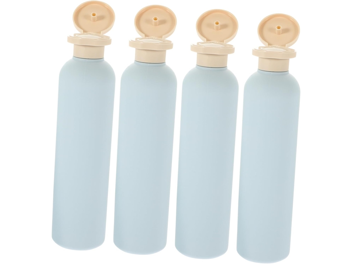 Frascos De Loção De Plástico Com Tampa Flip-top, 4 Unidades, 260ml, Recarregáveis, Diversas Cores.