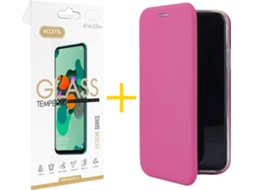Capa e Película Apple iPhone 11 Pro ACCETEL Flip Cover 0570 Rosa