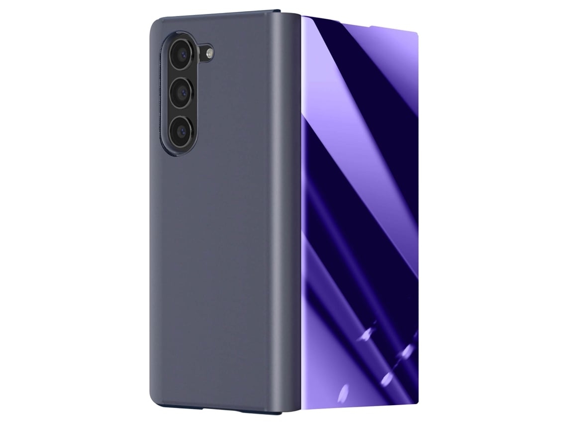 Capa Fólio Para Samsung Galaxy Z Fold 5 Ushion Acrílico Roxo