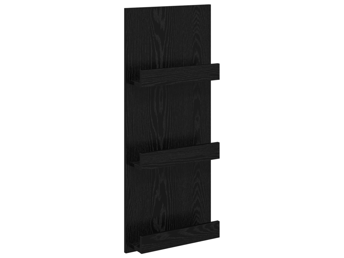 Conjunto 1 Suporte Para Revistas Vidaxl Preto Derivados De Madeira (43 X 11 X 102 Cm)